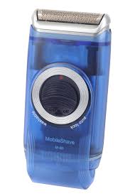 Naurb mobile shaveM60 – Rasoir à grille – Bleu – A piles – Rasage à sec