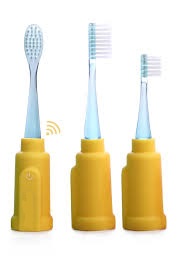 Boraw – Jaune – Brosse connectée – 2 brossettes – 250 vibrations/min